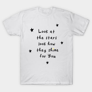 Coldplay lyrics t shirt cheap